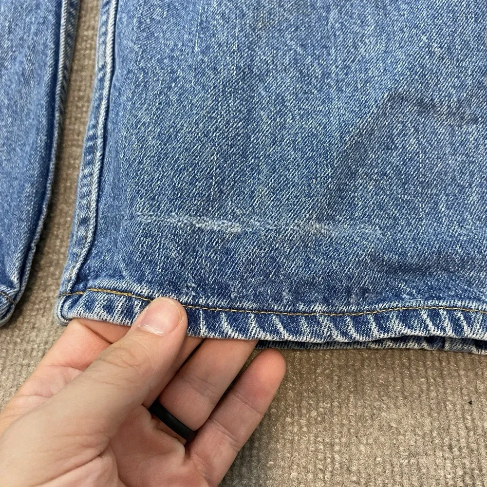 Vtg Levis Jeans Mens 38 Fits 37x30 Blue 505 Denim Y2K Distressed Straight 90s